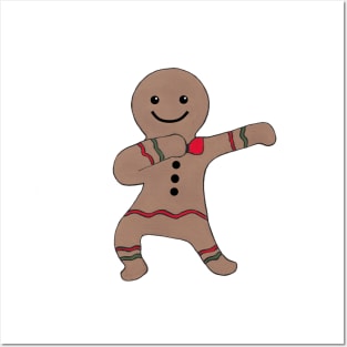 Gingerbread Man Dab Posters and Art